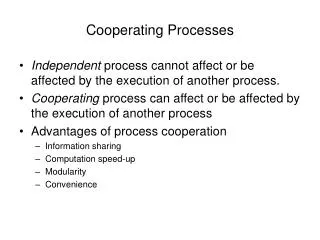 Cooperating Processes