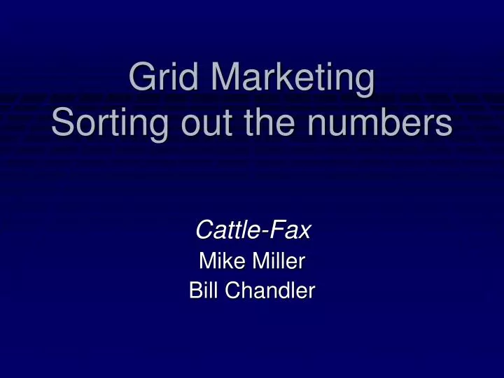 grid marketing sorting out the numbers