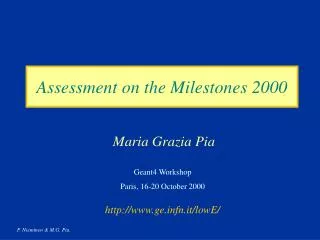 Assessment on the Milestones 2000