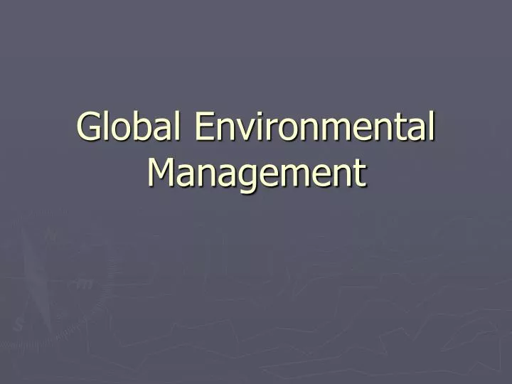 global environmental management