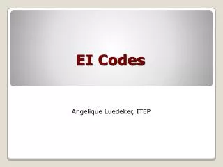 EI Codes