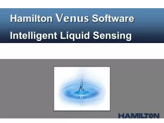 Hamilton Venus Software Intelligent Liquid Sensing