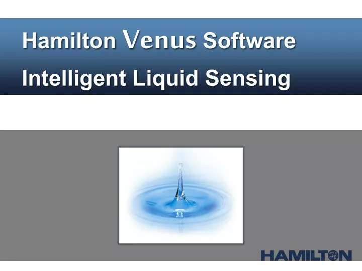 hamilton venus software intelligent liquid sensing