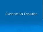 Evidence for Evolution - slide 1