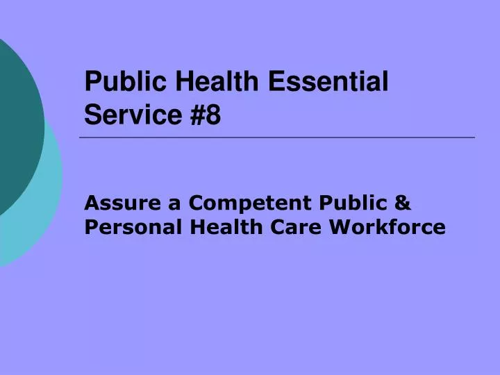 public health essential service 8