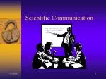 Scientific Communication - slide 1