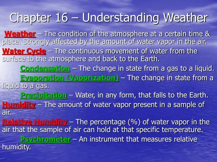 chapter 16 understanding weather