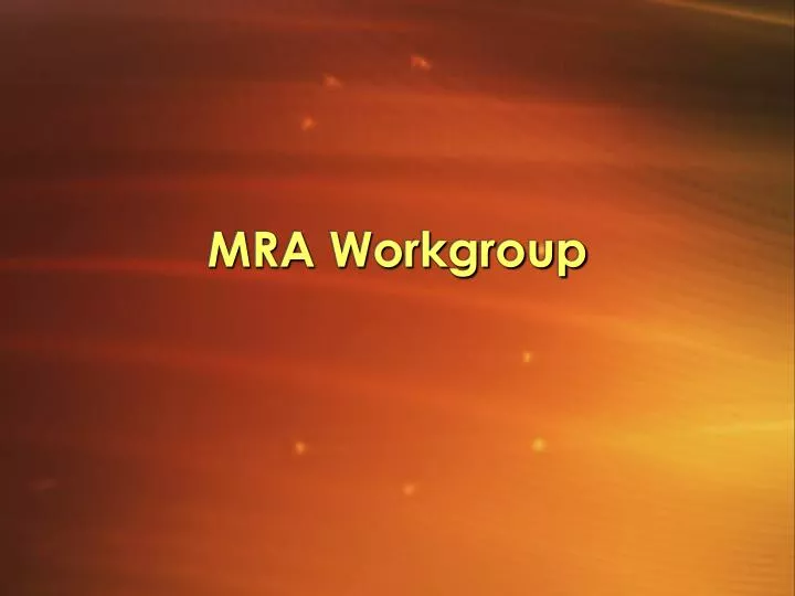 mra workgroup