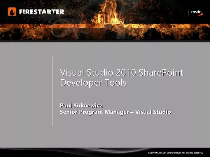 visual studio 2010 sharepoint developer tools