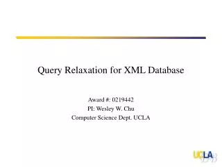 Query Relaxation for XML Database