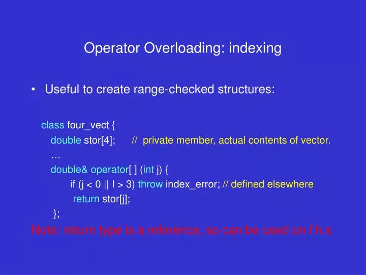 operator overloading indexing