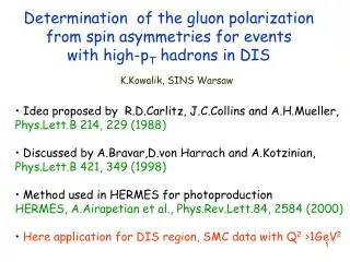 Determination of the gluon polarization from spin asymmetries for events with high-p T hadrons in DIS