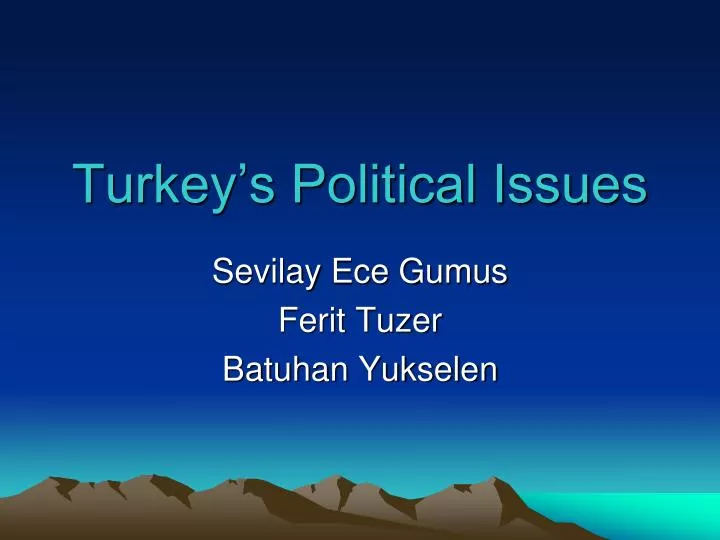 turkey s political issues