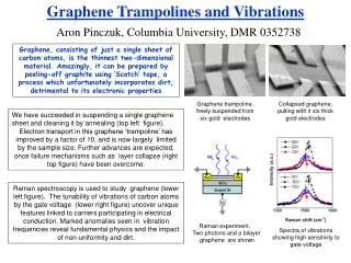 Graphene Trampolines and Vibrations