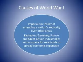 Causes of World War I