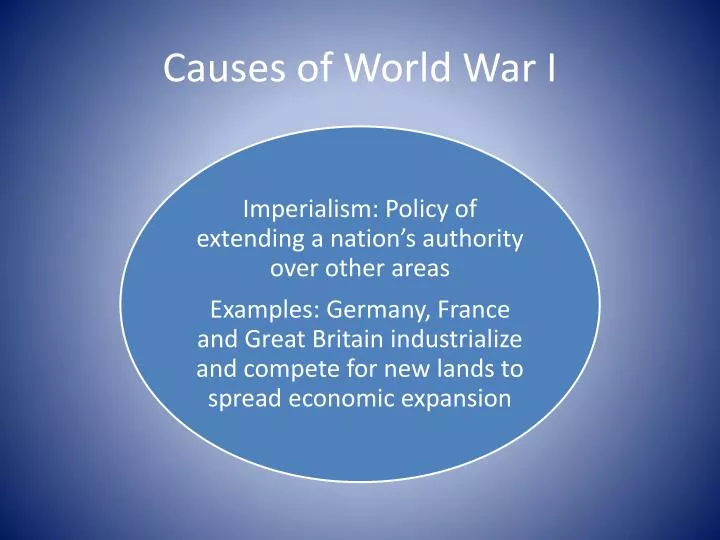 causes of world war i