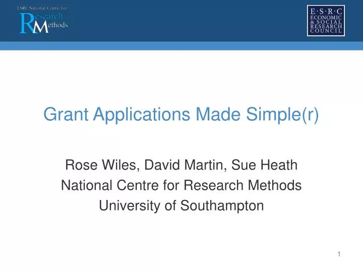 grant applications made simple r