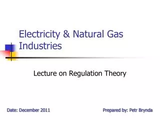 Electricity &amp; Natural Gas Industries