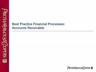 Best Practice Financial Processes: Accounts Receivable