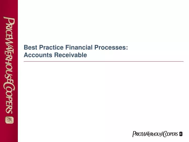 best practice financial processes accounts receivable