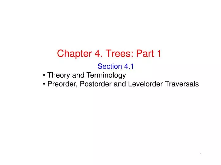 chapter 4 trees part 1