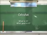 Calculus - slide 1