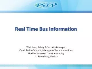 Real Time Bus Information