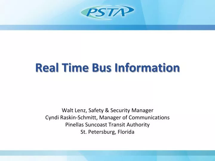 real time bus information