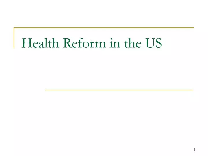 health reform in the us