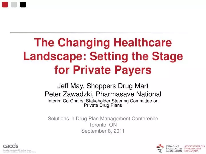 the changing healthcare landscape setting the stage for private payers