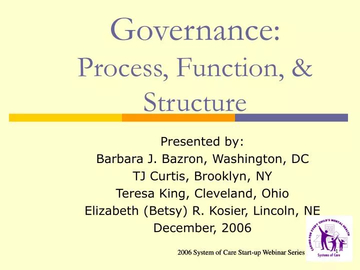 governance process function structure
