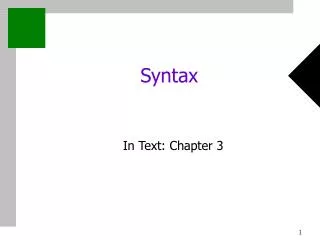 Syntax