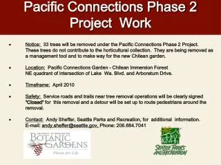 Pacific Connections Phase 2 Project Work