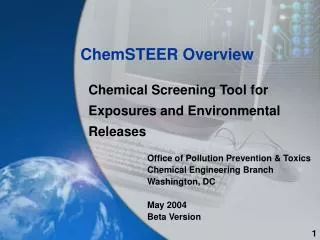 ChemSTEER Overview