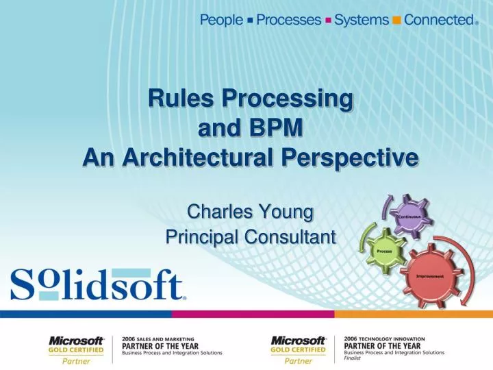 rules processing and bpm an architectural perspective