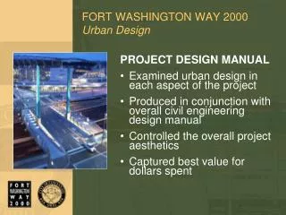 FORT WASHINGTON WAY 2000 Urban Design