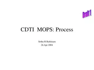 CDTI MOPS: Process