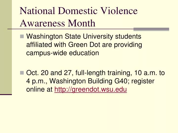 national domestic violence awareness month