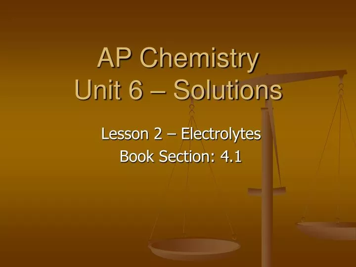 ap chemistry unit 6 solutions