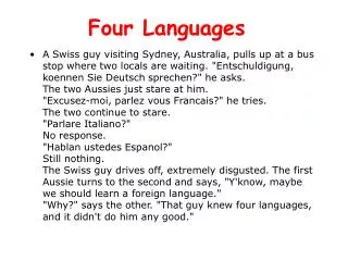 Four Languages