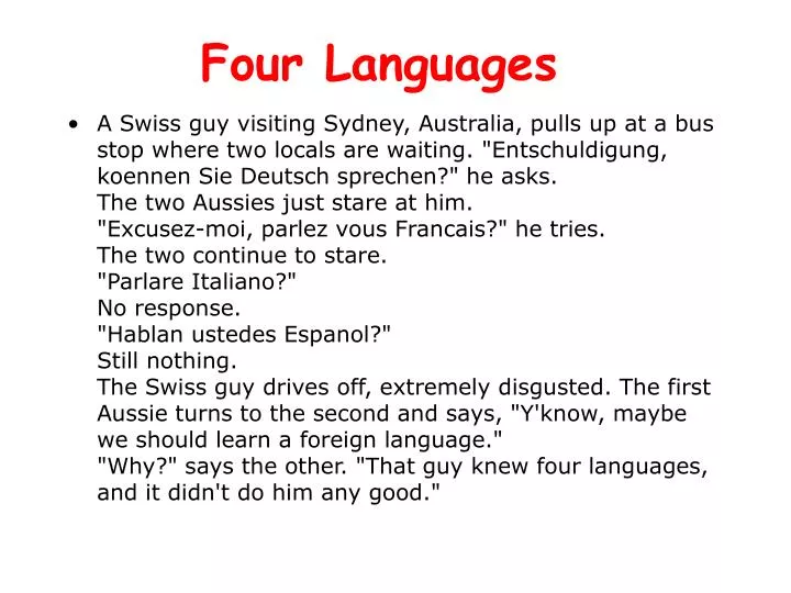 four languages
