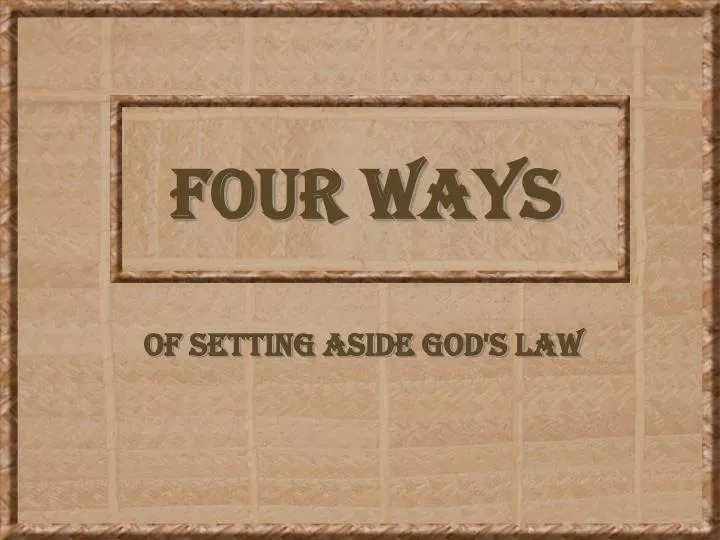 four ways