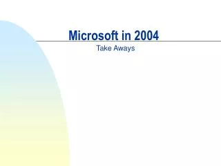 Microsoft in 2004