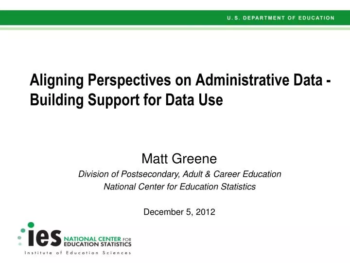 aligning perspectives on administrative data building support for data use