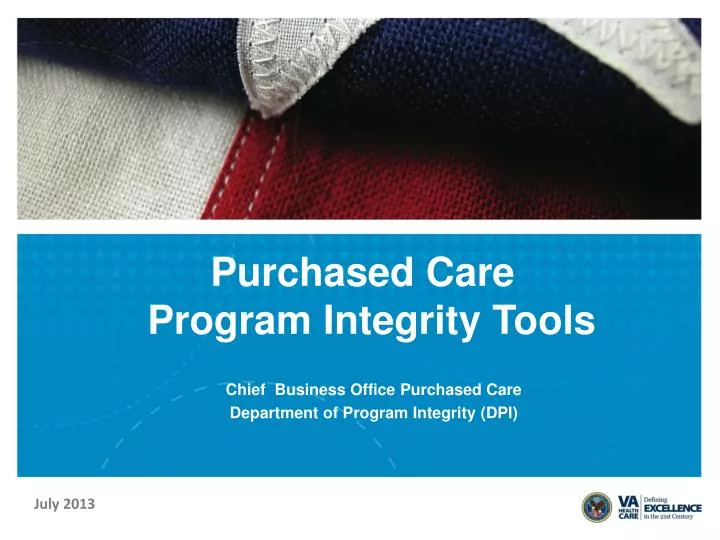 purchased care program integrity tools