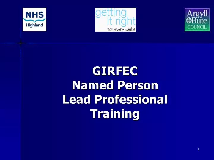 girfec named person lead professional training