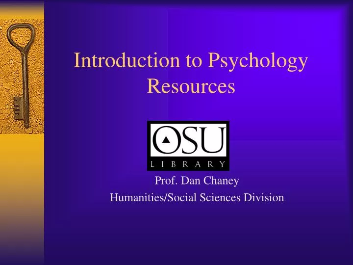 PPT - Introduction To Psychology Resources PowerPoint Presentation ...