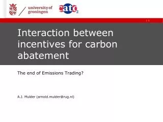 Interaction between incentives for carbon abatement