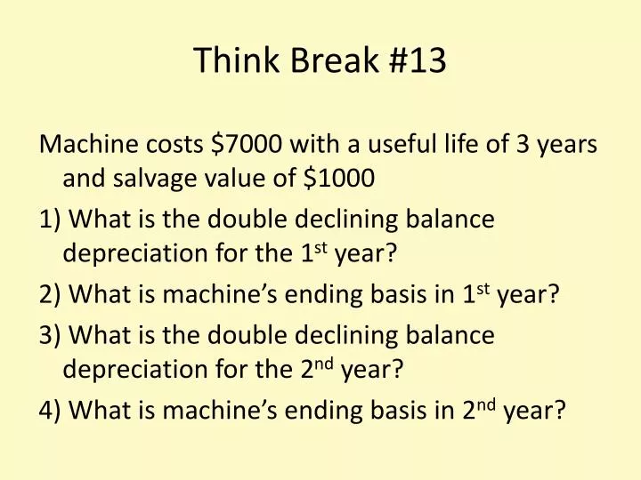 think break 13