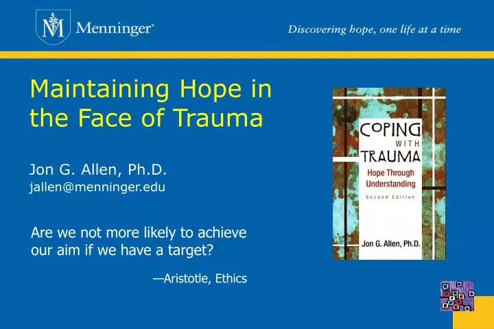 maintaining hope in the face of trauma